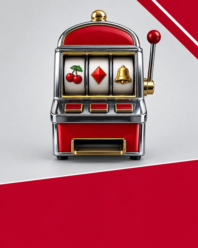 Ein Slot-Automat mit Kirsche, Diamant und Glocke auf den Walzen
